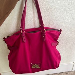 Vintage Juicy couture pink nylon tote bag